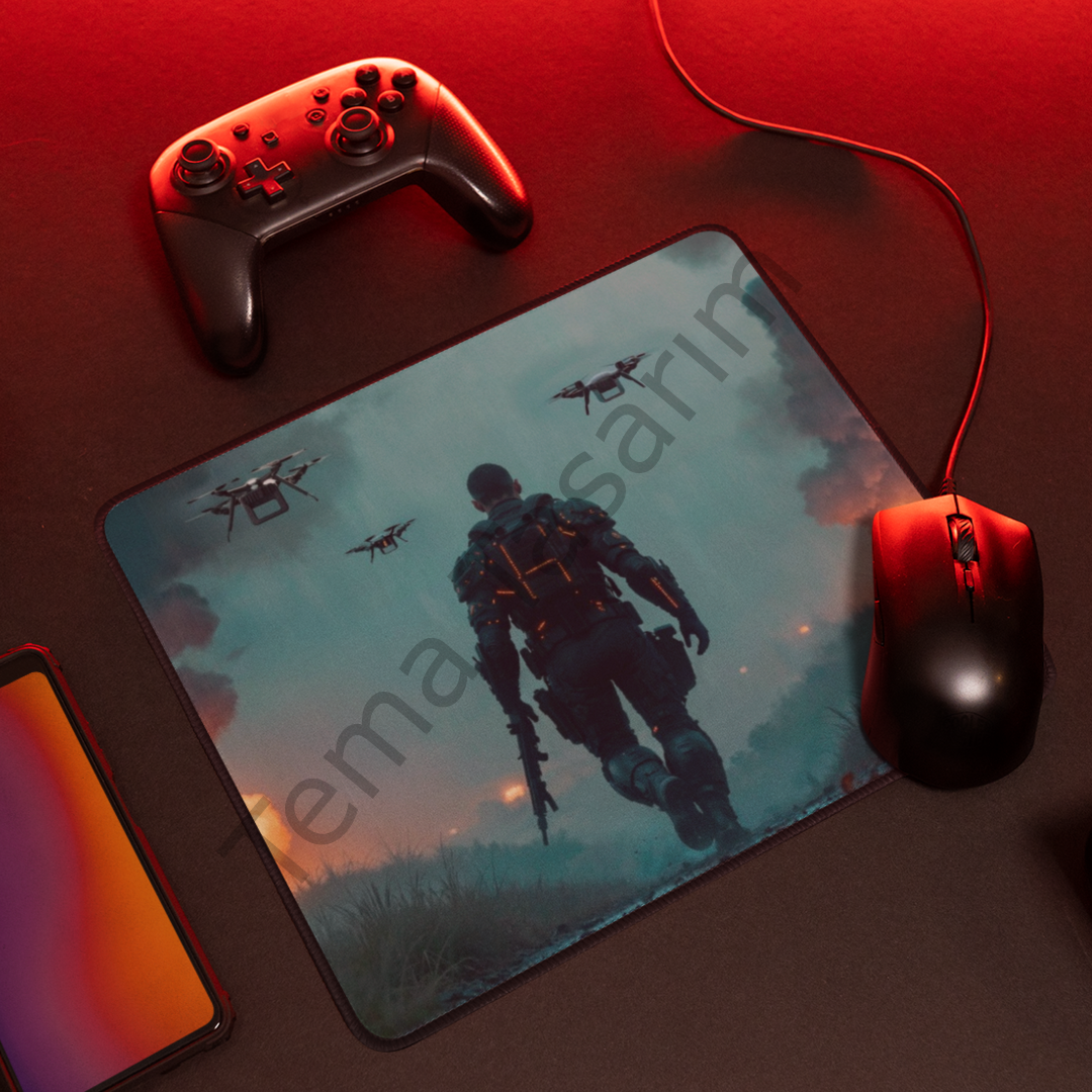 One Man Army Mousepad – 28x40 cm Bilim Kurgu Tasarım