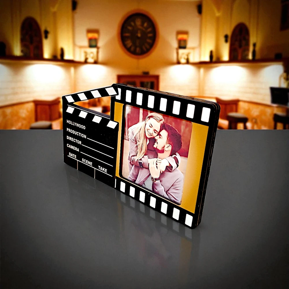 3D Klaket Tasarımlı Ahşap Fotoğraf Çerçevesi