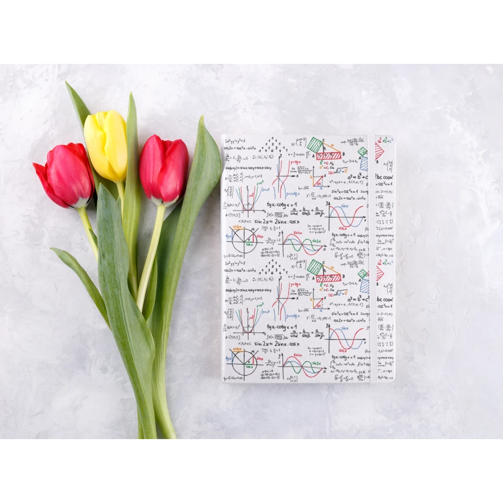 Matematik Formülleri Tasarımlı Lastikli Defter